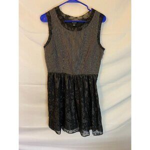 RONSON WOMENS JUNIORS HOLIDAY DRESS BLACK LACE SEXY SWEET SIZE MEDIUM